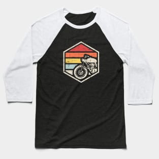 Retro Badge Biker Dark Baseball T-Shirt